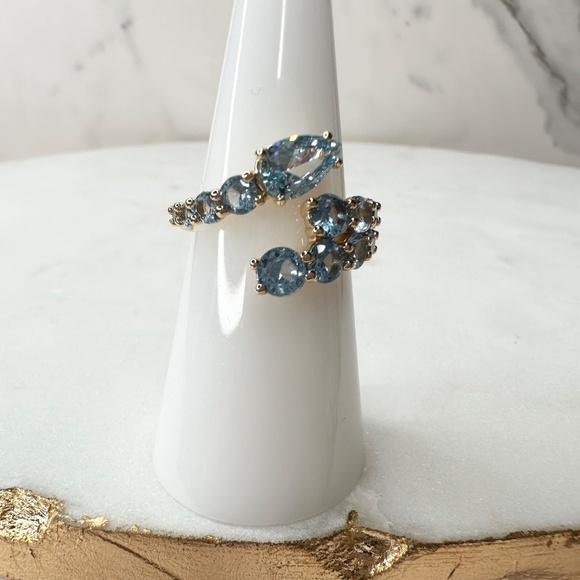 Bomb Party March Run Away With Me Aquamarine Ring RG17147 NWT Size 6 - Picture 3 of 6